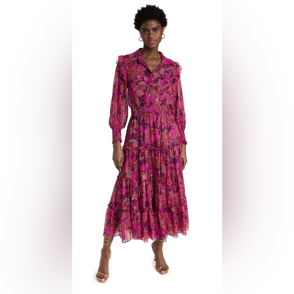 Misa Los Angeles Marjan Dress Fuchsia Batik